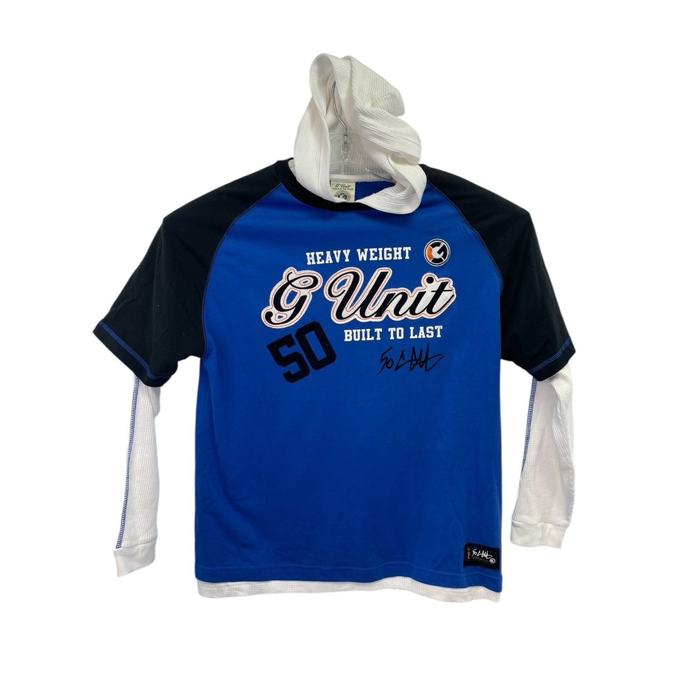 G-Unit Hoodie Tools of‎ The Trade Heavy Weight Blue Pullover Sweatshirt (B32)